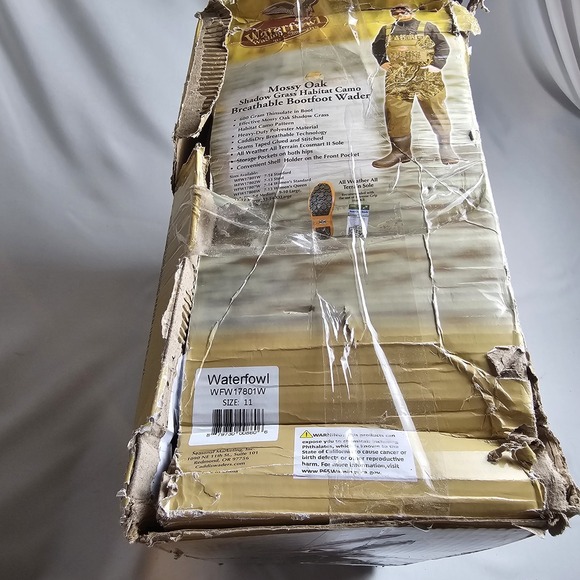 *NIB*Mossy Oak Men's Shadow Grass Habitat Camo Waterfowl Bootfoot Wader Size 11 - Picture 4 of 8